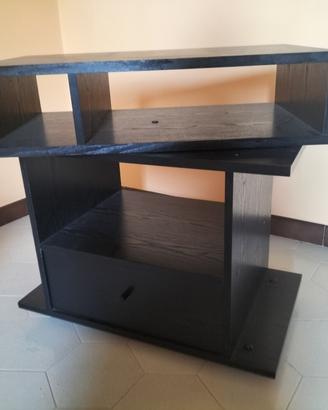 Mobile porta TV girevole di colore nero