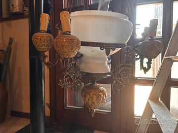 Lampadario Vintage stile saloon
