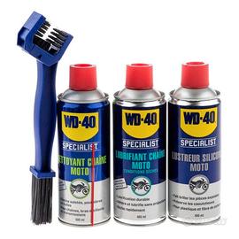 Kit manutenzione catena moto WD-40 + lucidante