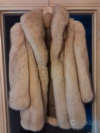 pelliccia vera volpe bianca