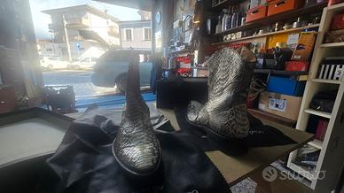 stivali di pitone nuovi originali 