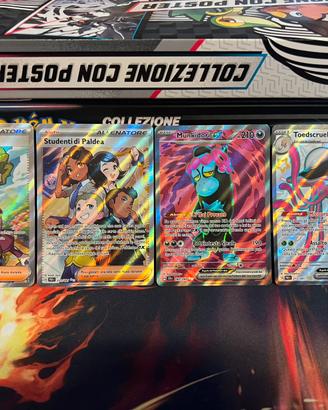 Set di 4 carte Pokémon full art originali