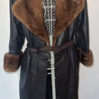 Trench sartoriale pelle e visone