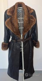 Trench sartoriale pelle e visone