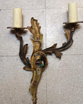 n 4 lampade a muro in ottone dorato (applique ),