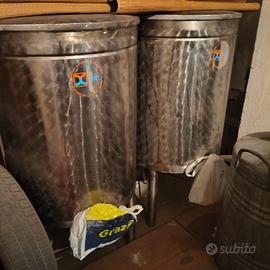 fusti olio in acciaio inox 