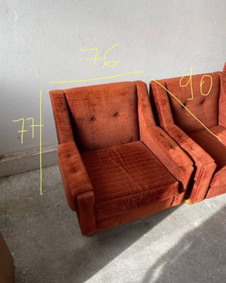 Poltrone (2) e divano letto