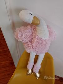 peluche fenicottero rosa h 70cm 