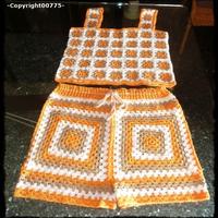 TOP + PANTALONCINO+MINIGONNA (uncinetto)