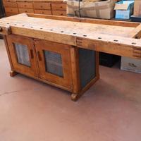 BANCO DA FALEGNAME RESTAURATO TAVOLO LAVORO