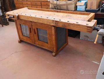 BANCO DA FALEGNAME RESTAURATO TAVOLO LAVORO