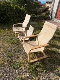 Poltrona Poang Ikea da giardino