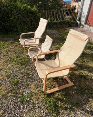 Poltrona Poang Ikea da giardino