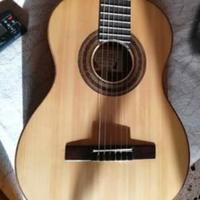 chitarra classica artigianale+accordatore+cust rig