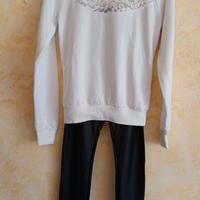 felpa leggera Terranova + leggings in ecopelle