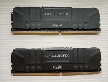 RAM 16Gb (8x2) Crucial Ballistix DDR4 3600MHz CL16