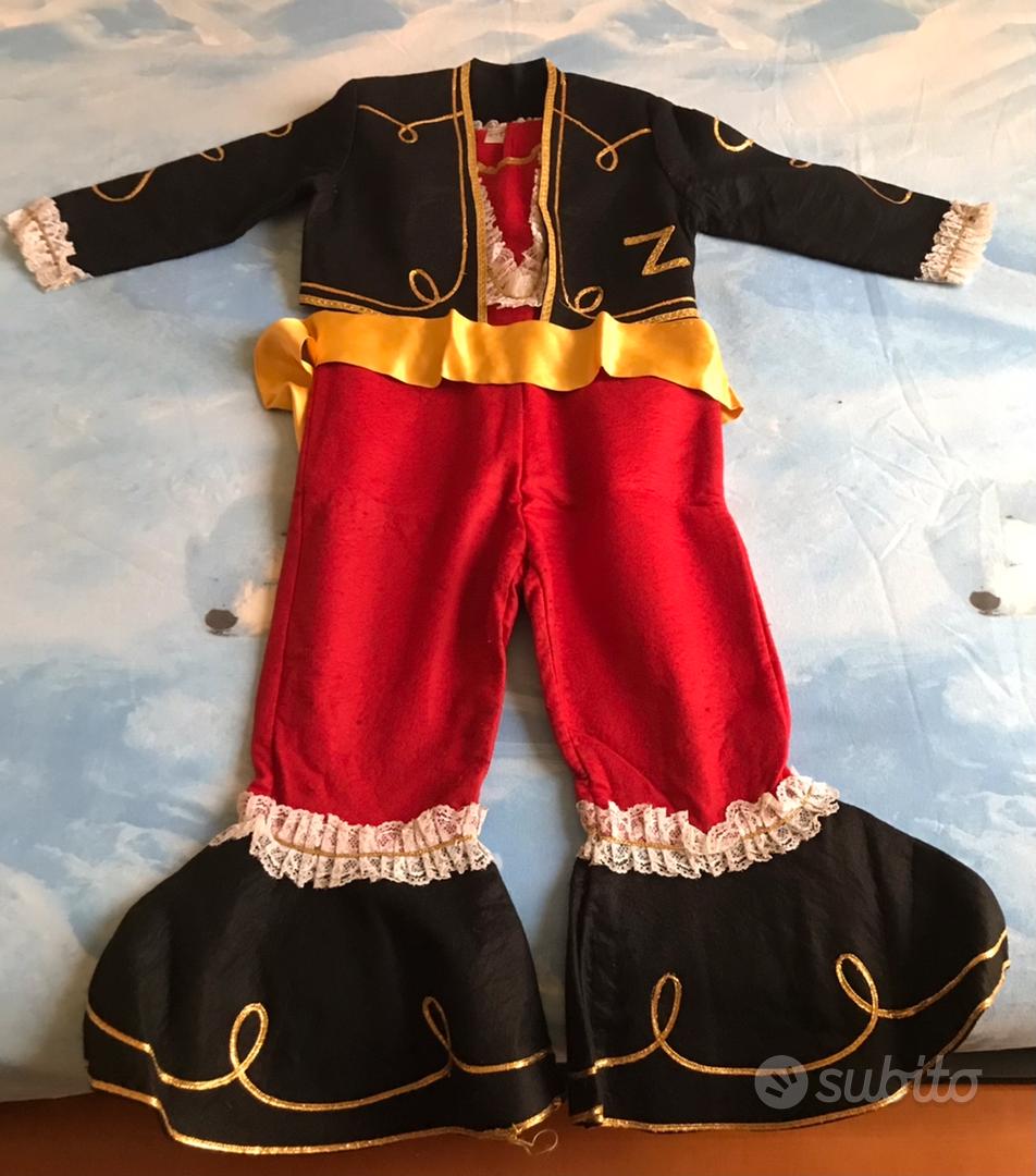 COSTUME VESTITO DI CARNEVALE PEGASUS VENDICATORE ZORRO BABY