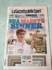 GAZZETTA SINNER VINCE A WIMBLEDON 2025