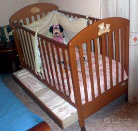 AZUR Lettino in legno per bambini + materasso