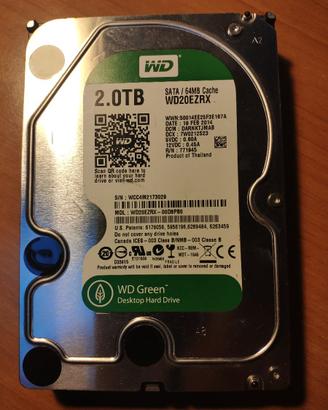 Hard Disk 2 TB - WD wd20EZRX
