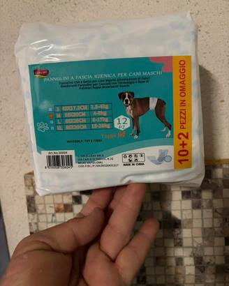 Pannolini a fascia x cane maschio