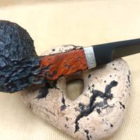 pipa TWIST con anello in argento anni 70 sabbiata