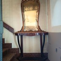 consolle antica con specchio 