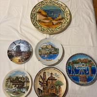 Lotto Piatti Ceramica decorativi con Gancio