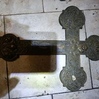 Croce  Italia bronzo, , XVII cesellato a mano
