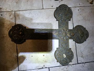 Croce  Italia bronzo, , XVII cesellato a mano