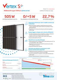 Fotovoltaico da 6 kWp chiavi in mano