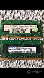 Memoria ram per pc portatile