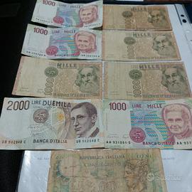 monete di carta in lire