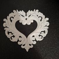 Fregio Decorativo Cuore Stile Barocco Shabby chic