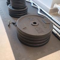 Kit 2 manubri e 2 bilancieri + pesi, bodybuilding