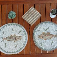 2 Mosaici stile Romano Opus Vermiculatum
