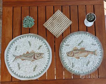 2 Mosaici stile Romano Opus Vermiculatum