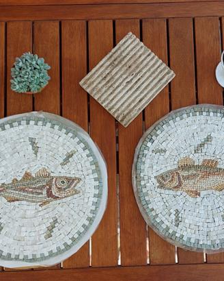 2 Mosaici stile Romano Opus Vermiculatum
