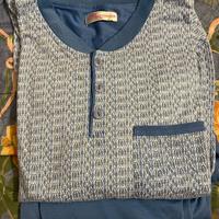Pigiama Uomo Blue Fashion, taglia XL, bianco/blu t