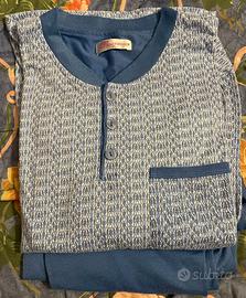 Pigiama Uomo Blue Fashion, taglia XL, bianco/blu t