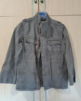 Giacca militare streetwear grigia 8 anni Okaïdi