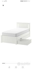 letto songesand Ikea con cassetti