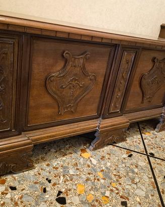 Cassapanca legno intagliato