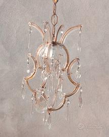 Lampadario con cristalli 