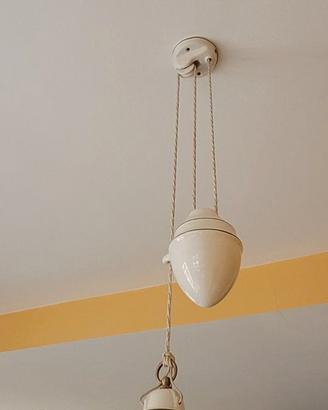 Lampadario da cucina in ceramica con saliscendi