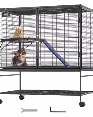 Gabbia per Animali in Metallo Rotelle 1000 mm