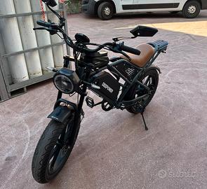 Bici Elettrica DEEPOWER QS7 Fat Bike Stile scrambl