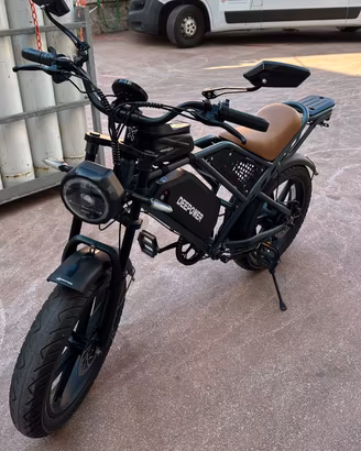 Bici Elettrica DEEPOWER QS7 Fat Bike Stile scrambl