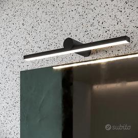 lampada applique da specchio 45 cm nera