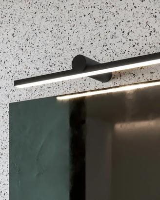 lampada applique da specchio 45 cm nera
